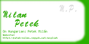 milan petek business card